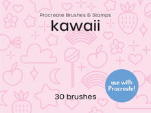 Load image into Gallery viewer, Kawaii Brush Set for Procreate