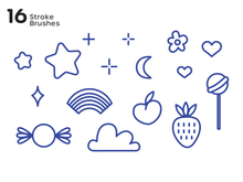 Load image into Gallery viewer, Kawaii Brush Set for Procreate