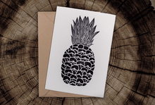 Load image into Gallery viewer, Pineapple Linocut Greeting Card
