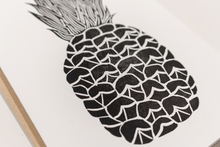 Load image into Gallery viewer, Pineapple Linocut Greeting Card
