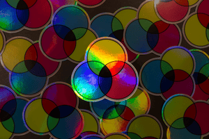 Holographic CMYK Color Diagram Sticker