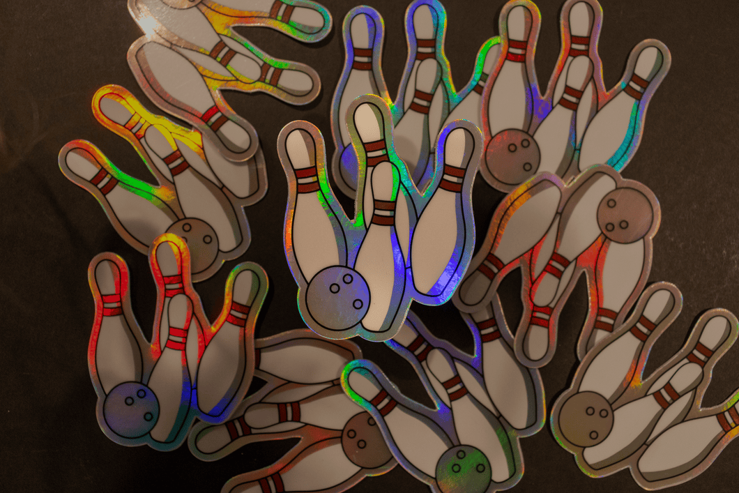 Holographic Bowling Sticker
