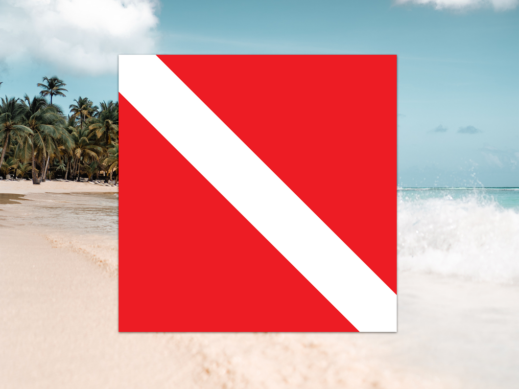 SCUBA Diver Flag Sticker