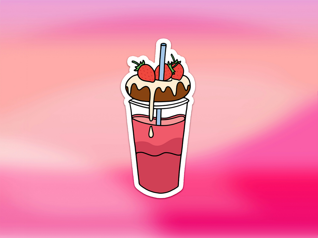 Smoothie and Donut Sticker