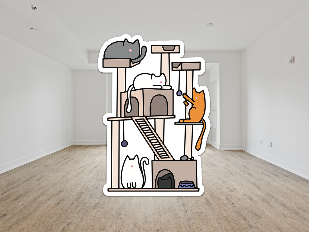 Cat Tree Sticker