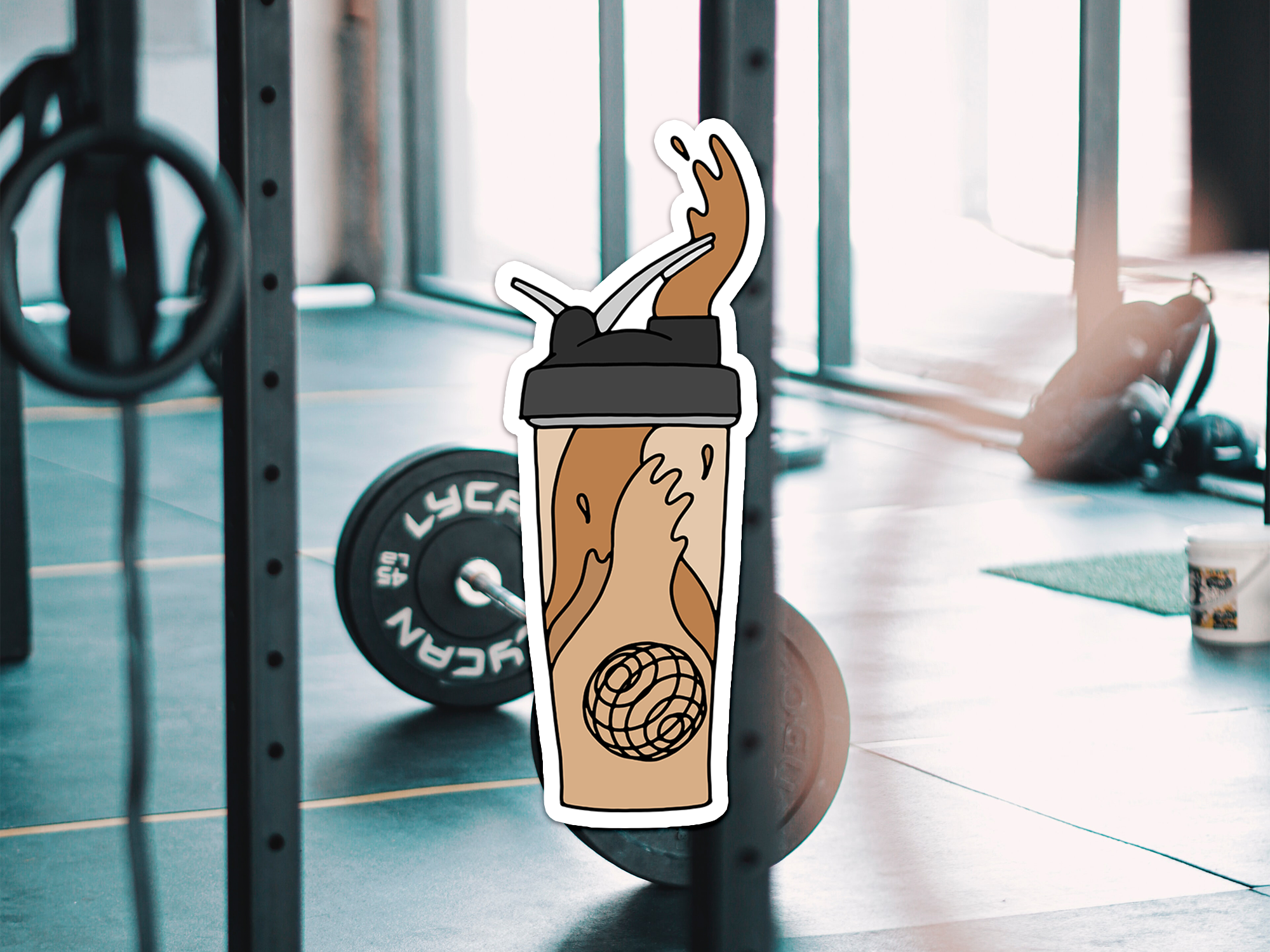 Chocolate Protein Shake Sticker – DesignwithMurial