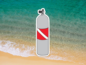 SCUBA Diver Tank Sticker