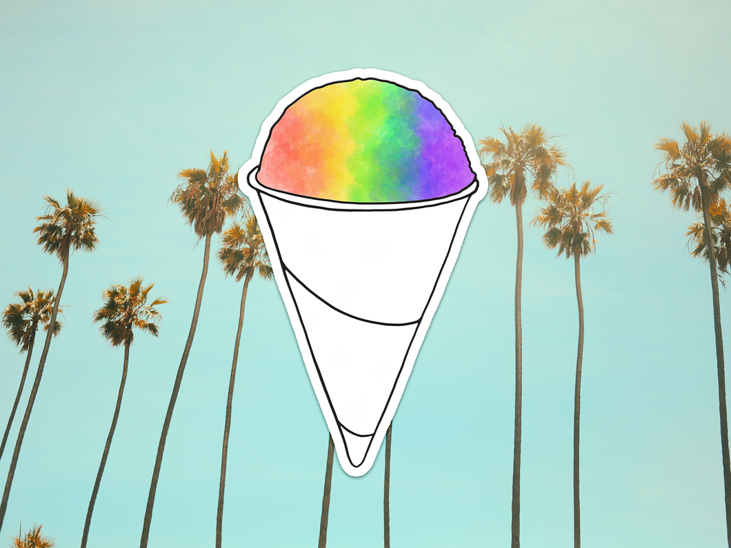 Rainbow Snow Cone Sticker