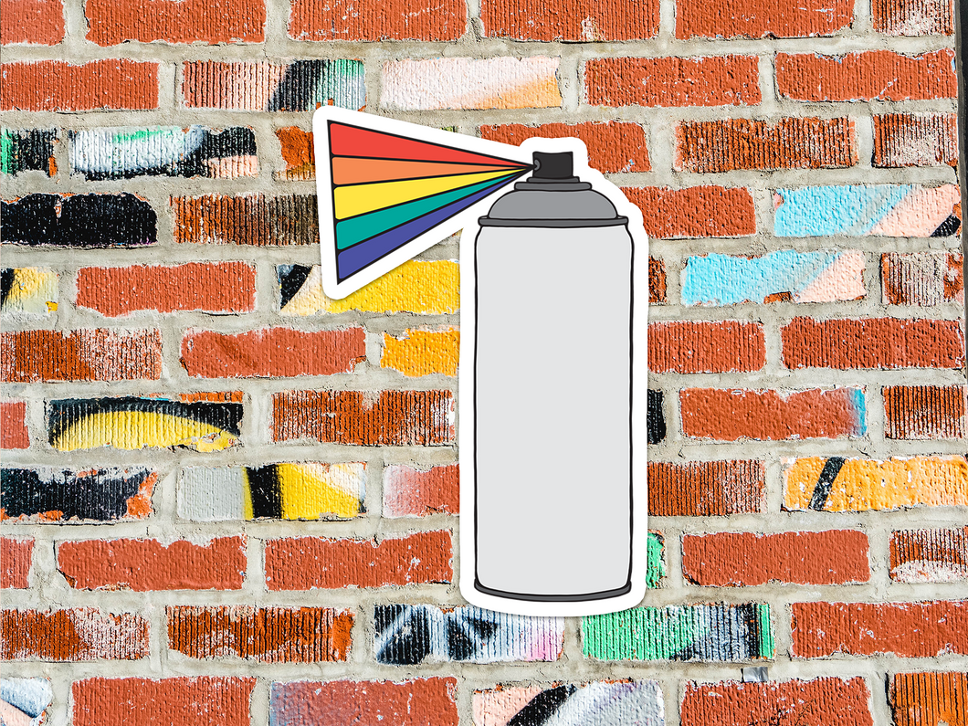Rainbow Spray Paint Sticker