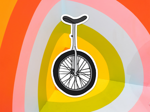 Unicycle Sticker
