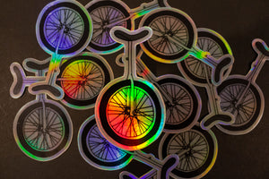 Holographic Unicycle Sticker